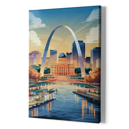 St. Louis Historic Landmarks - Canvas Print Art Sides