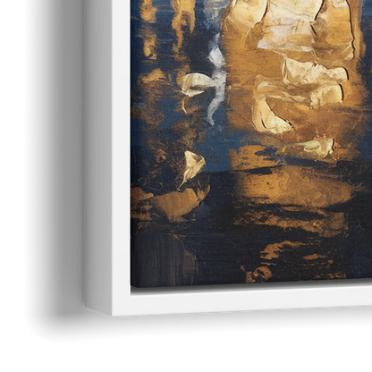 Arlington Night Lights - Close-Up White Frame Canvas