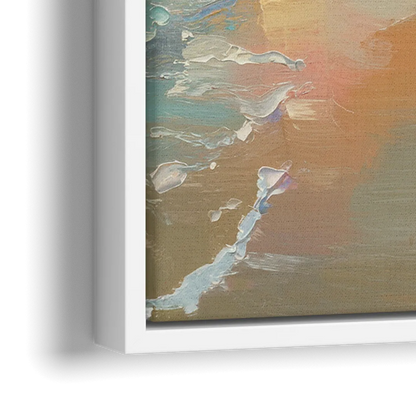 Virginia Beach Coastal Sunrise - Close-Up White Frame Canvas