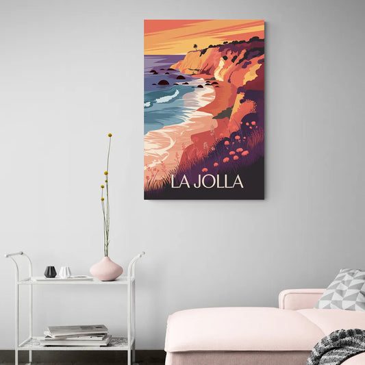 La Jolla Sunset Views - Canvas Wall Art Living Room