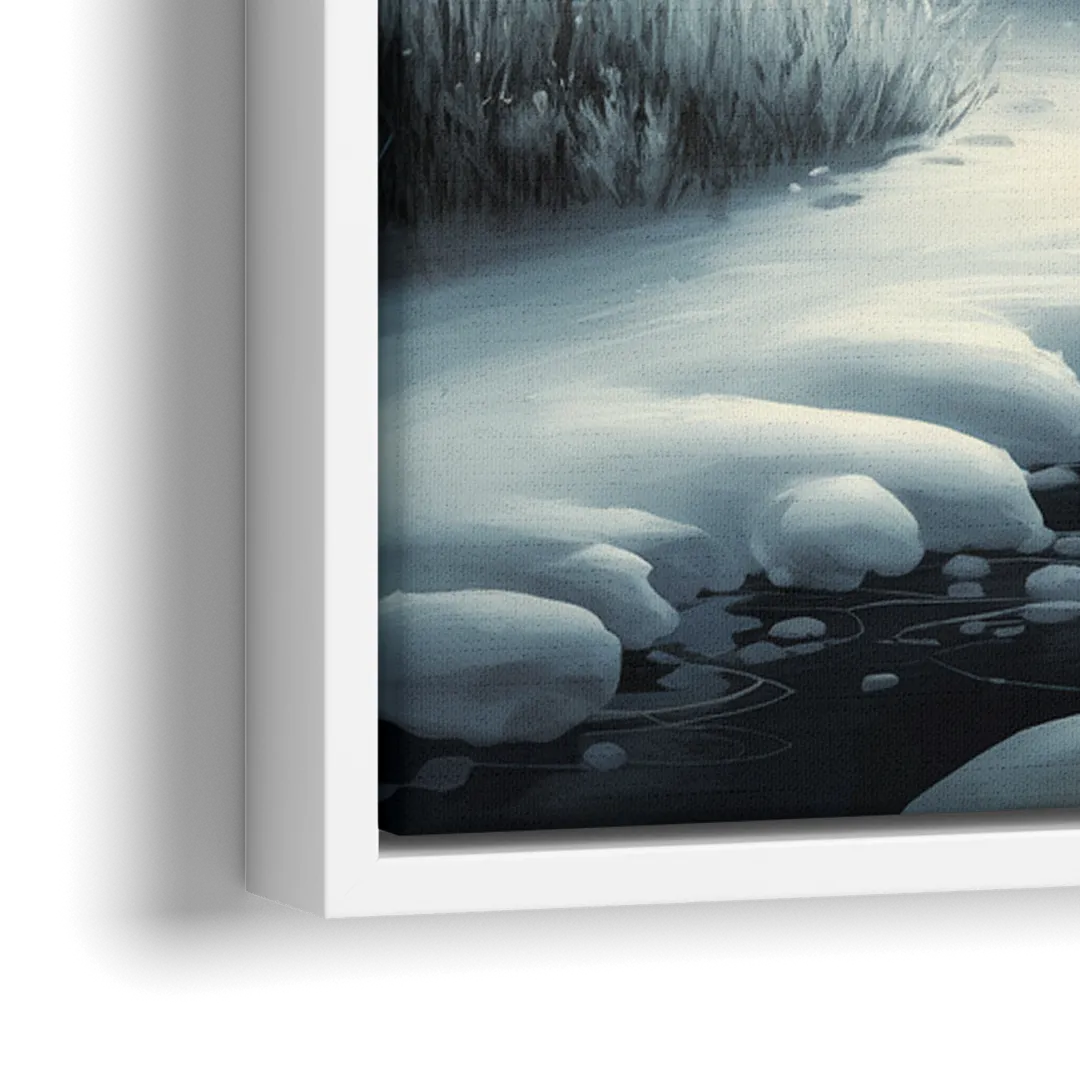 Ashland Winter Wonderland - Close-Up White Frame Canvas