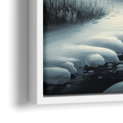 Ashland Winter Wonderland - Close-Up White Frame Canvas