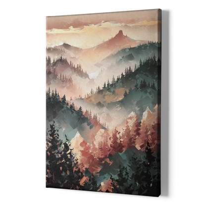 Fayetteville Ozark Mountains - Canvas Print Art Sides