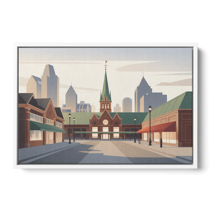 ByWard Market Charm - White Frame Canvas