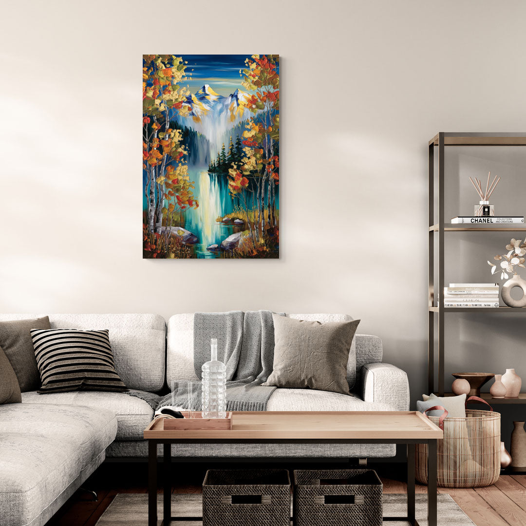 Aspen Alpine Serenity - Canvas Wall Art Living Room