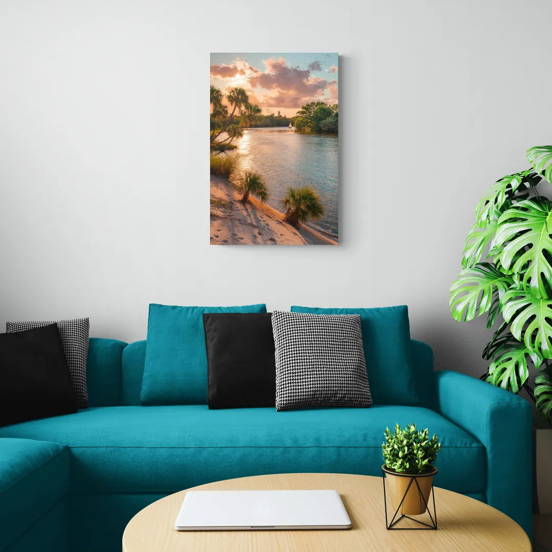 Jacksonville St. Johns River - Canvas Wall Art Living Room