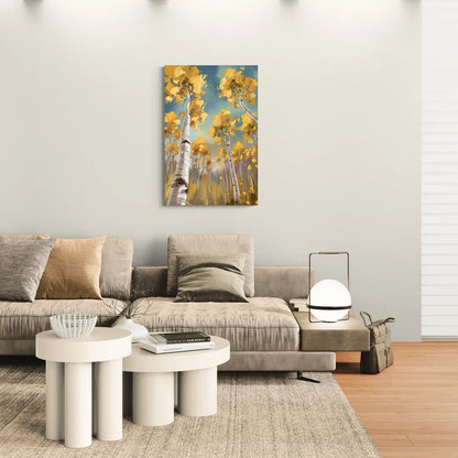 Aspen Tree Canopy - Canvas Wall Art Living Room