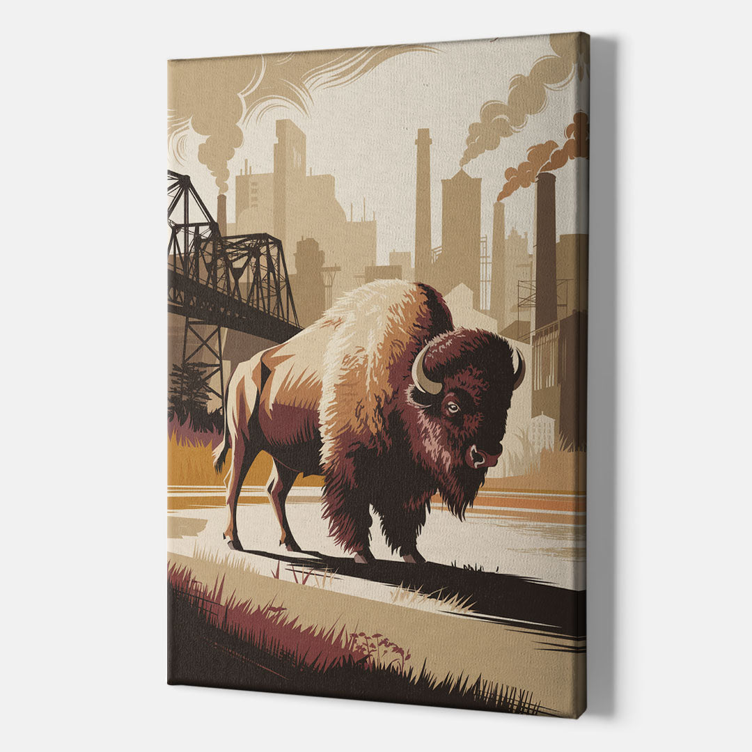 Buffalo Industrial Heritage - Canvas Wall Art Indoor