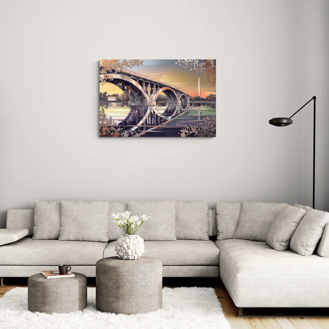 Arlington Memorial Bridge - Canvas Wall Art Living Room