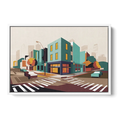 Joseph Urban Landscape - White Frame Canvas