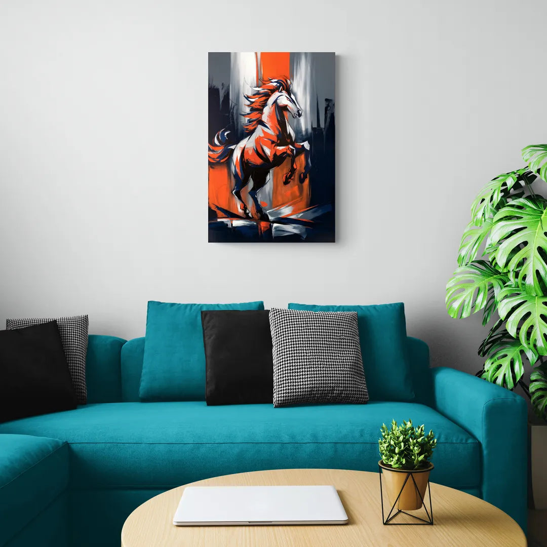 Denver Broncos Legacy - Canvas Wall Art Living Room