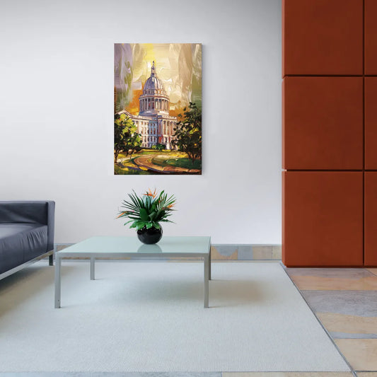 Raleigh Historic Landmarks - Canvas Wall Art Living Room