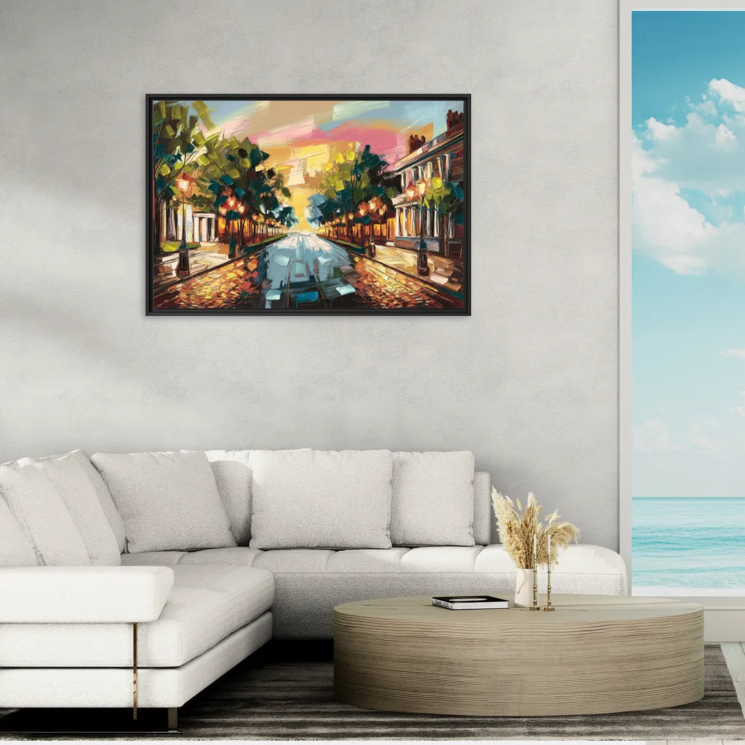 Richmond Monument Avenue - Living Room Black Frame Canvas