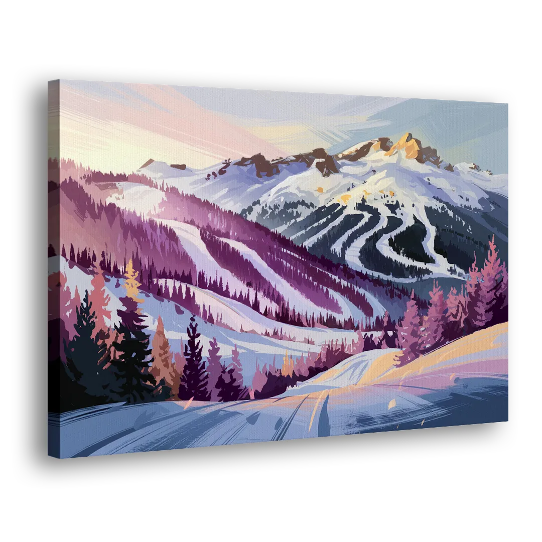 Breckenridge Snowy Peaks - Canvas Print Art Sides