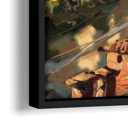 Toledo Historic Downtown - Close-Up Black Frame Canvas