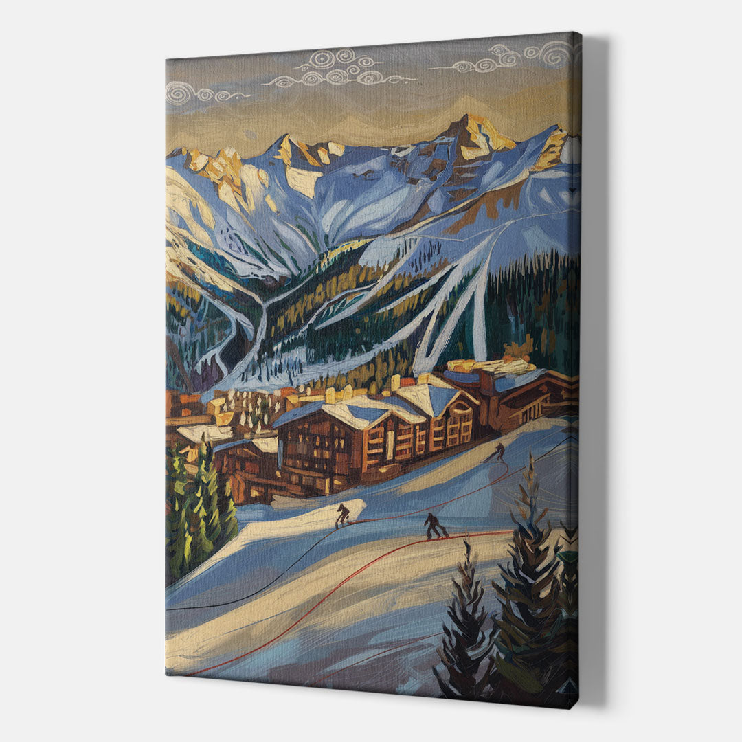 Breckenridge Ski Resort Panorama - Canvas Wall Art Indoor