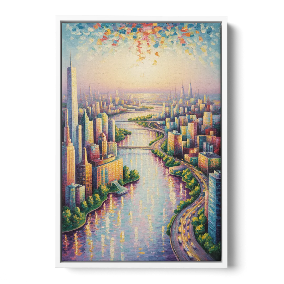 Skylon Tower View - White Frame Canvas