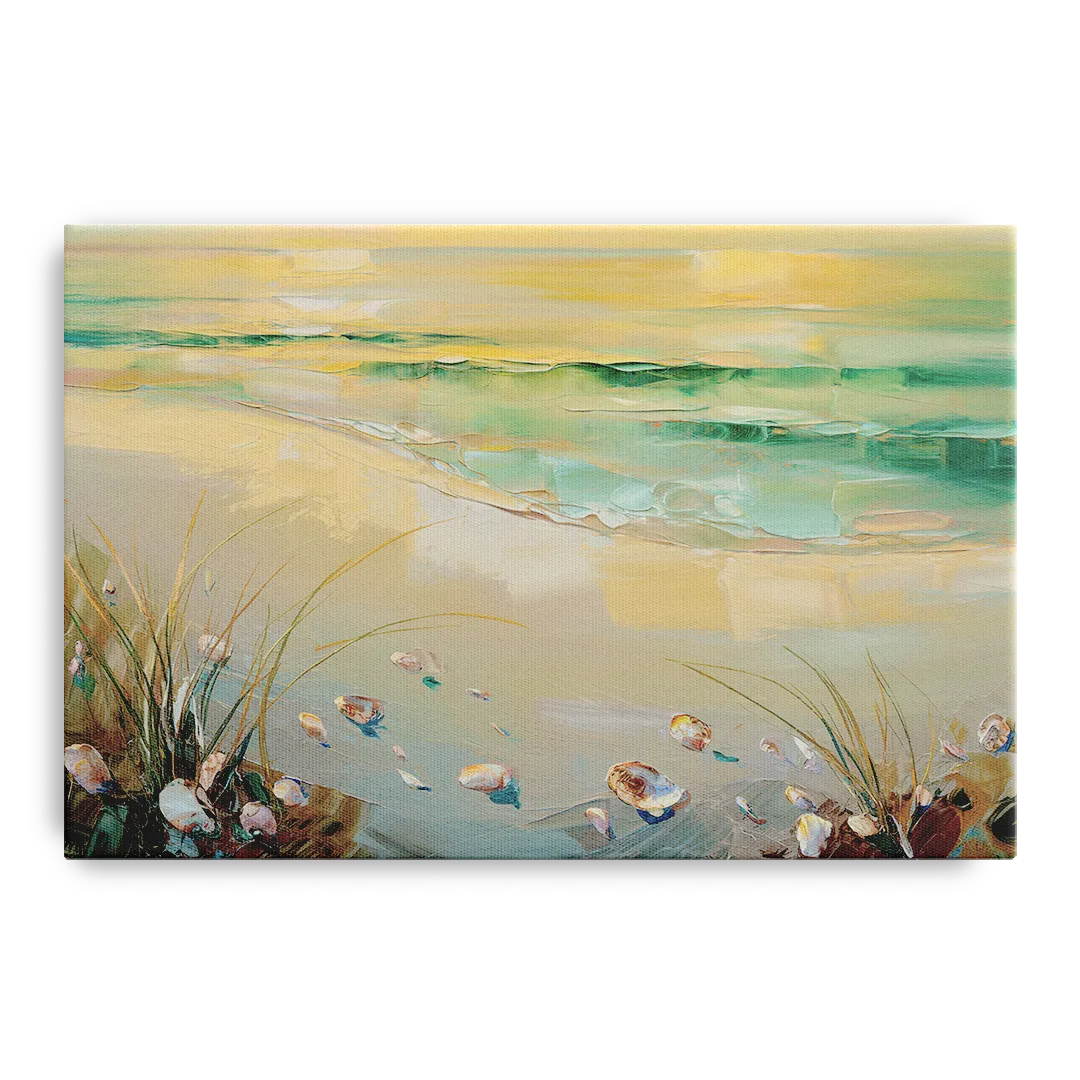Seaside Beachfront Serenity - Canvas Wall Art