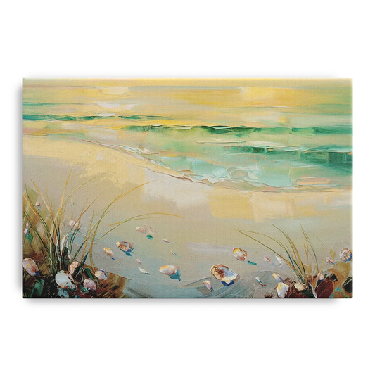 Seaside Beachfront Serenity - Canvas Wall Art