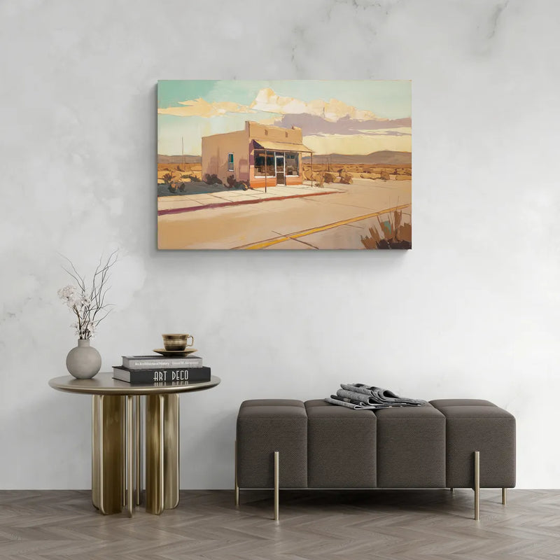 Marfa Roadside Charm - Canvas Wall Art Living Room