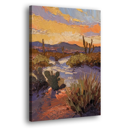 Marfa Sunset Glow - Canvas Print Art Sides