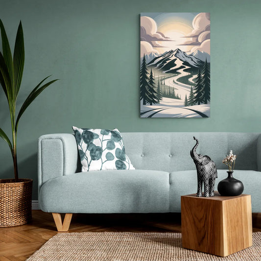 Blackcomb Mountain View - Canvas Wall Art Living Room
