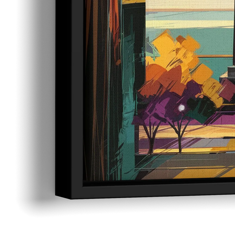 Oakland Downtown Vibes - Close-Up Black Frame Canvas