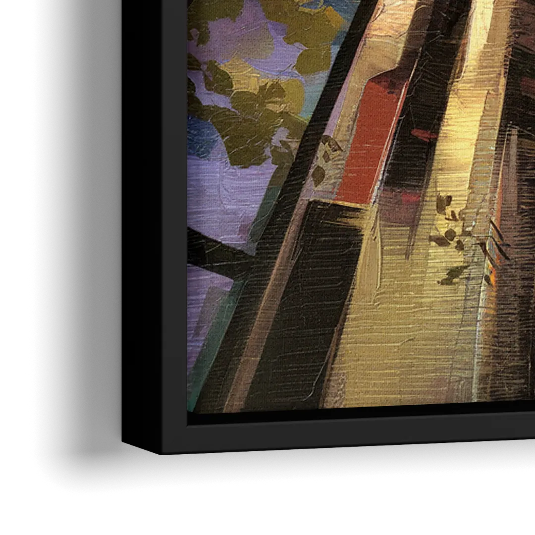 Dallas Modern Architecture - Close-Up Black Frame Canvas
