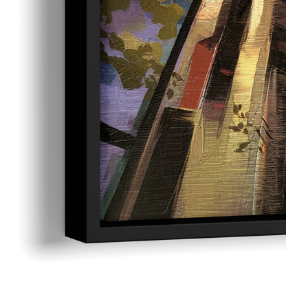 Dallas Modern Architecture - Close-Up Black Frame Canvas