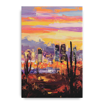 Phoenix City Lights and Skies - Canvas Wall Art