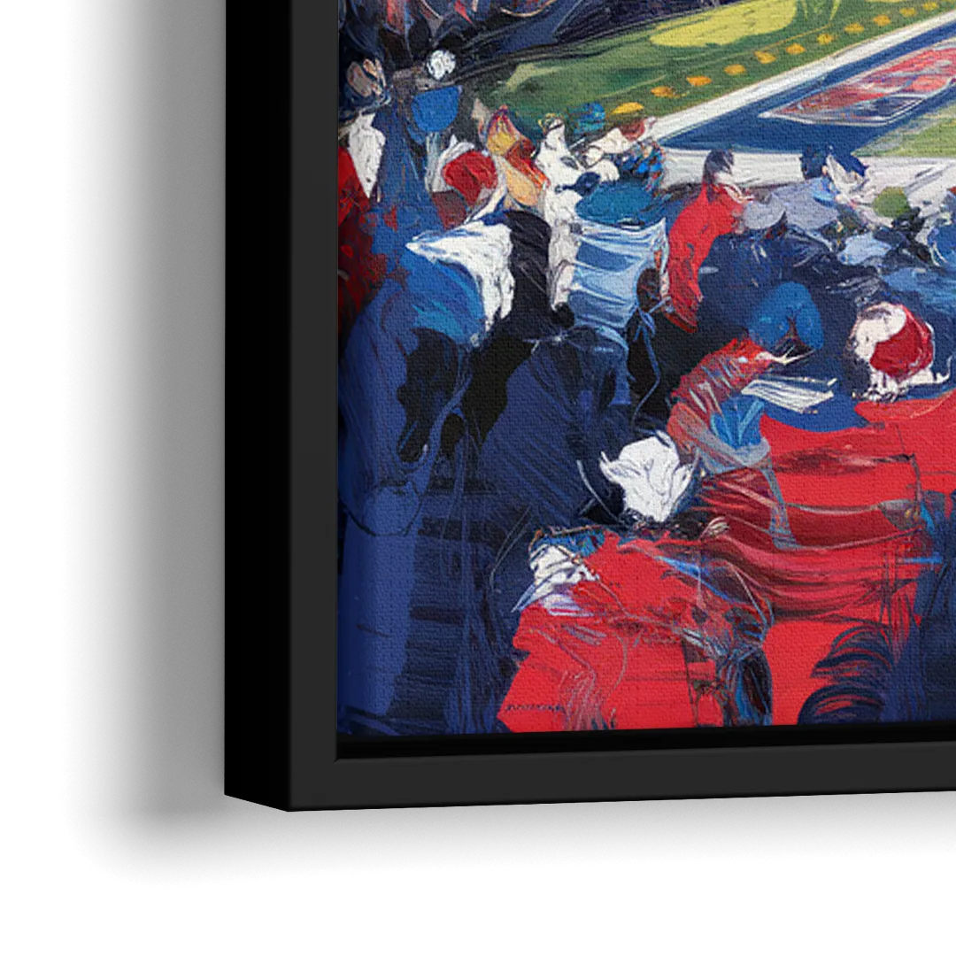 Buffalo Bills Stadium Energy - Close-Up Black Frame Canvas