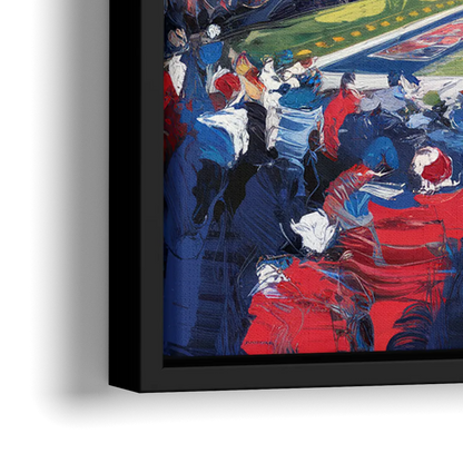 Buffalo Bills Stadium Energy - Close-Up Black Frame Canvas