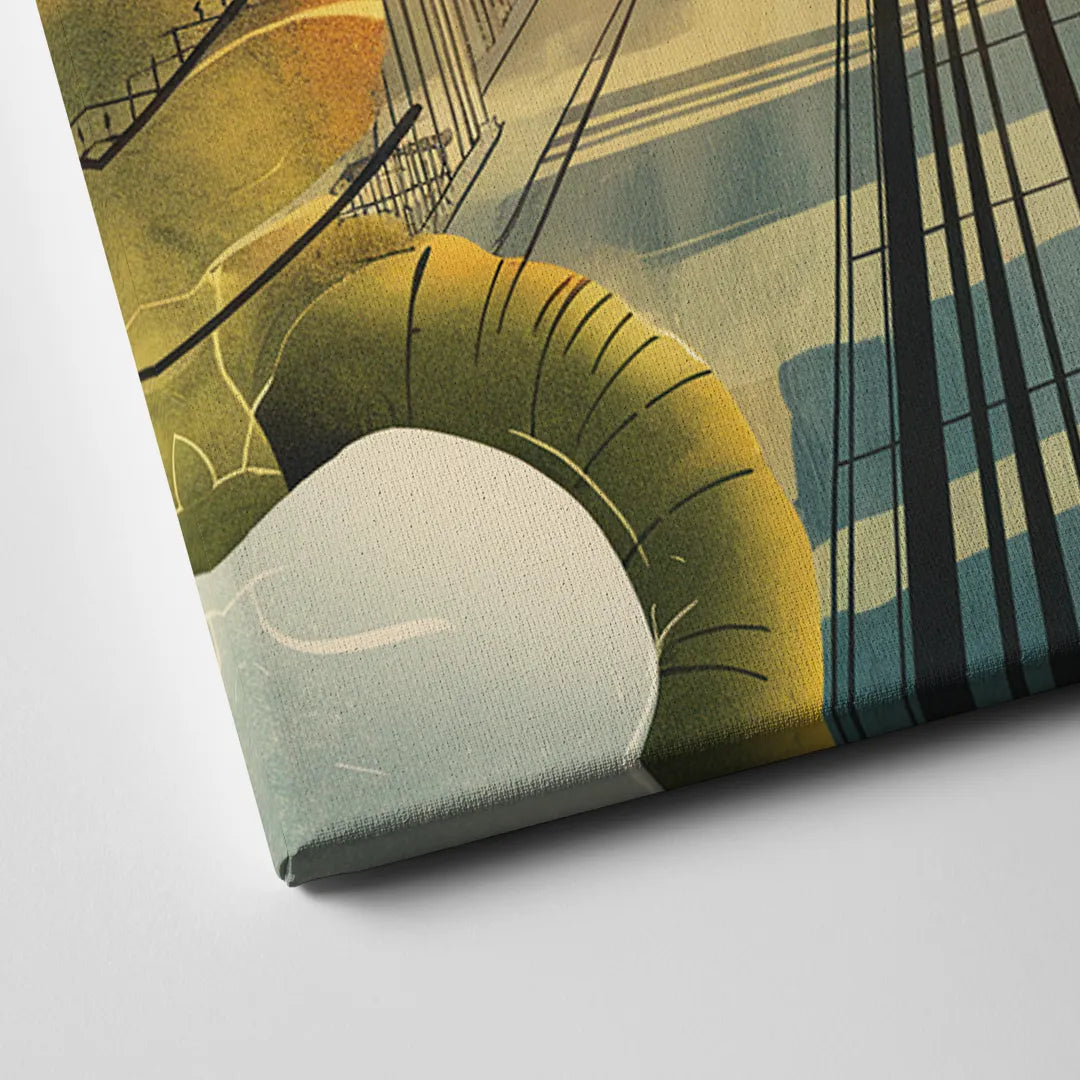 Tacoma Urban Streetscape Canvas Close Up