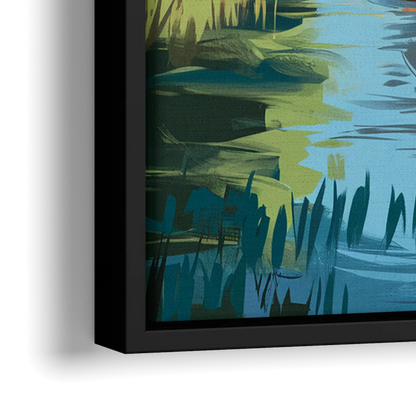 Corona Historic Landmarks - Close-Up Black Frame Canvas