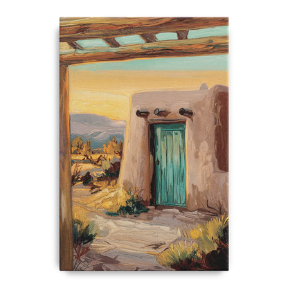 Santa Fe Pueblo Style - Canvas Wall Art