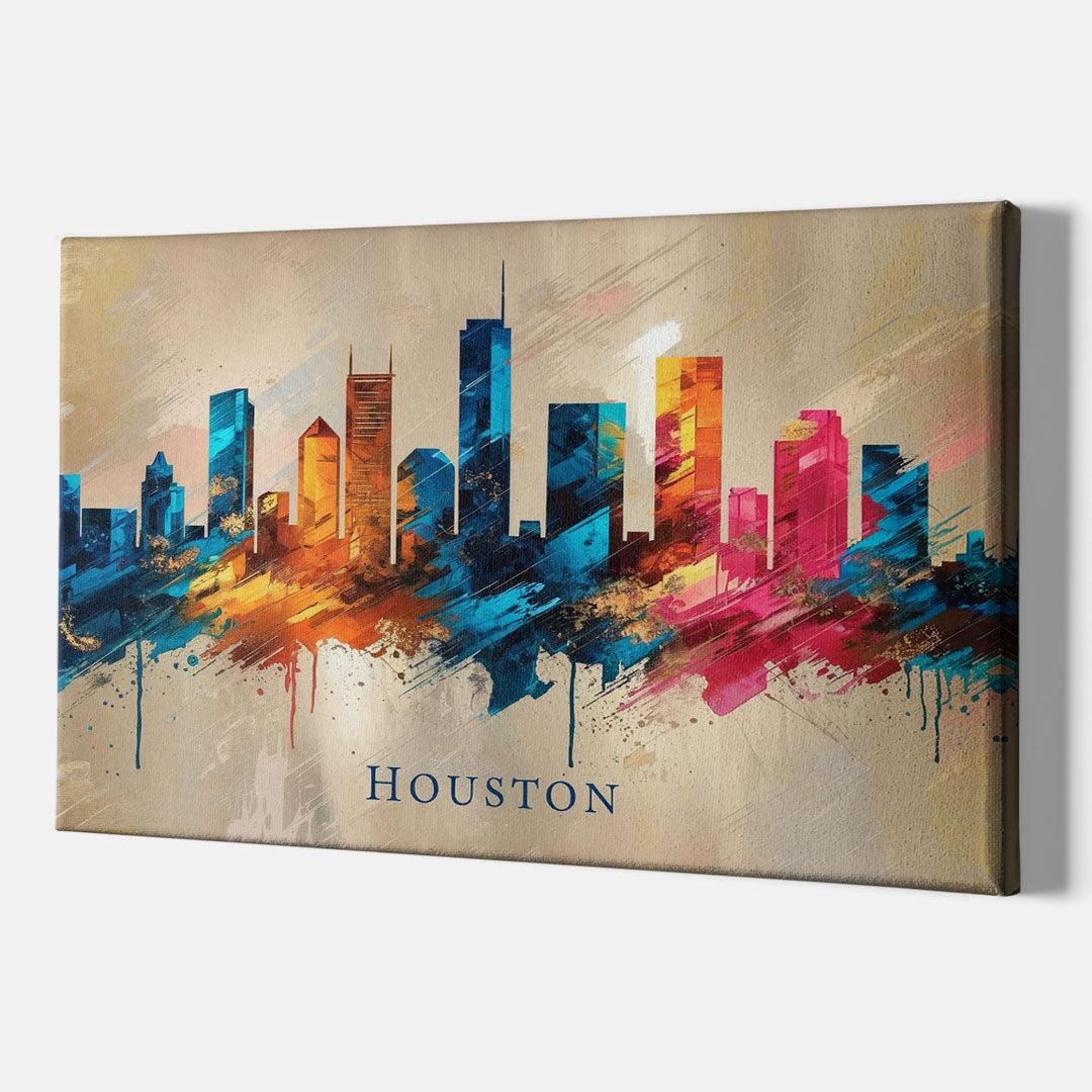 Houston Artistic Flair - Canvas Wall Art Indoor