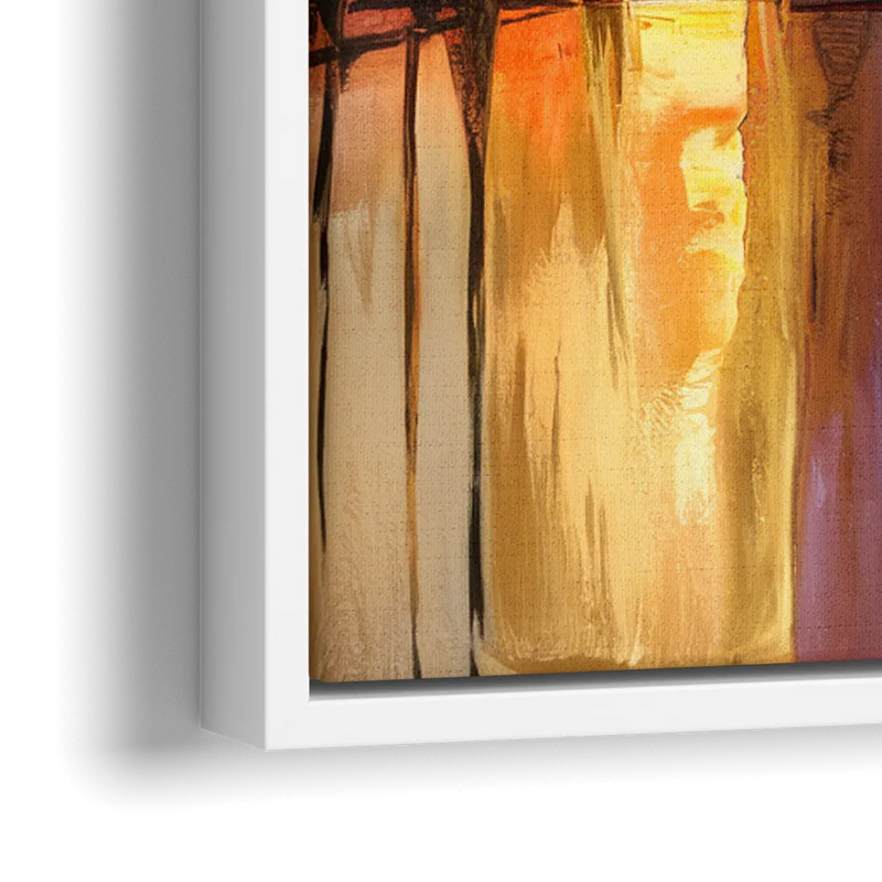 Austin Moody Cityscape - Close-Up White Frame Canvas