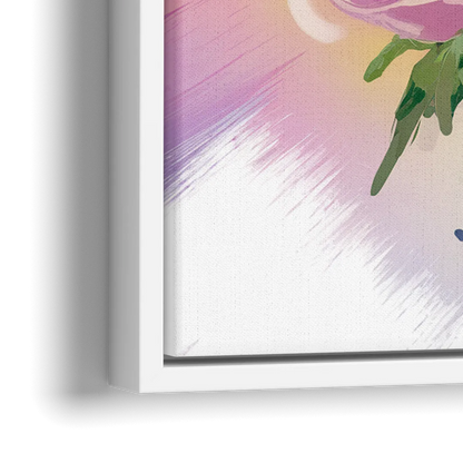 Augusta Springtime Blooms - Close-Up White Frame Canvas