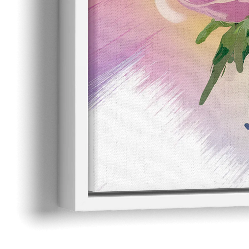 Augusta Springtime Blooms - Close-Up White Frame Canvas