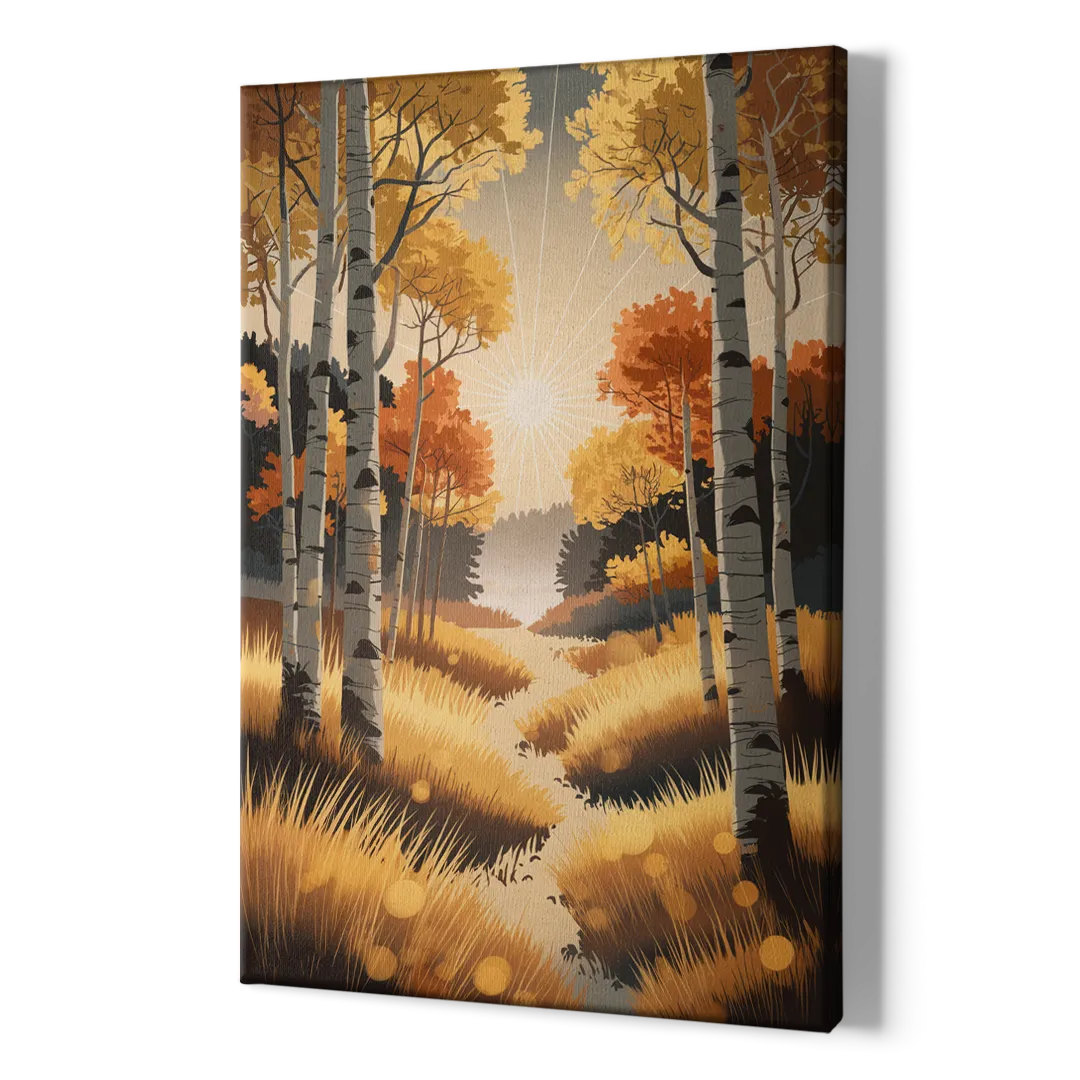 Aspen Sunrise Glow - Canvas Print Art Sides