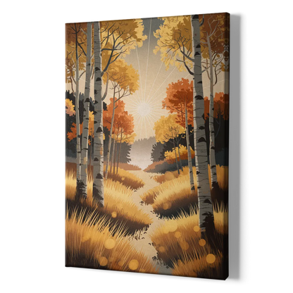Aspen Sunrise Glow - Canvas Print Art Sides