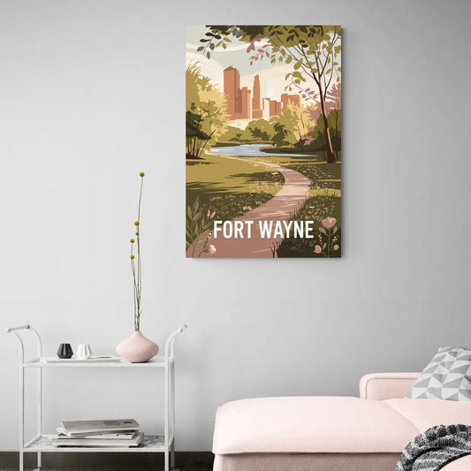 Fort Wayne Scenic Trails - Canvas Wall Art Living Room