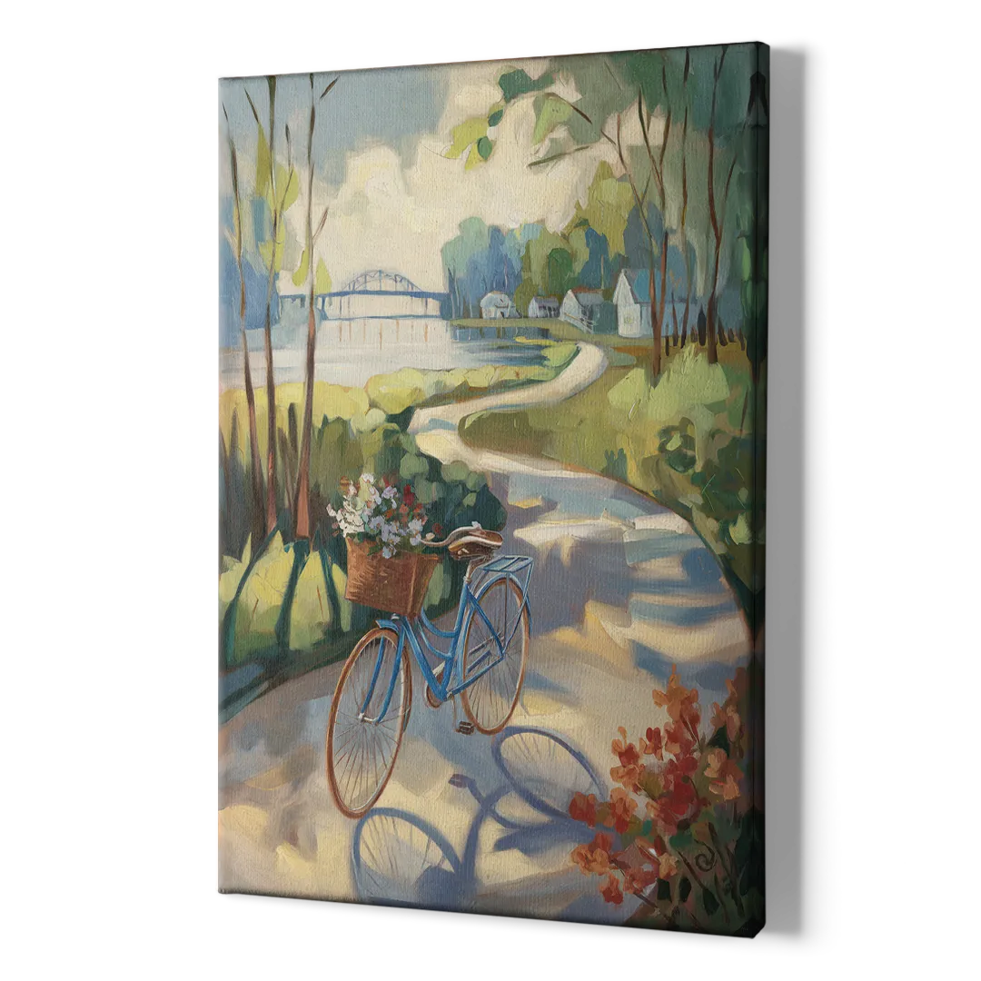 Mackinac Island Bicycle Path - Canvas Print Art Sides