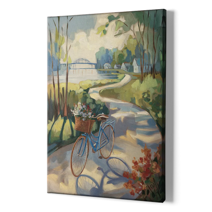 Mackinac Island Bicycle Path - Canvas Print Art Sides