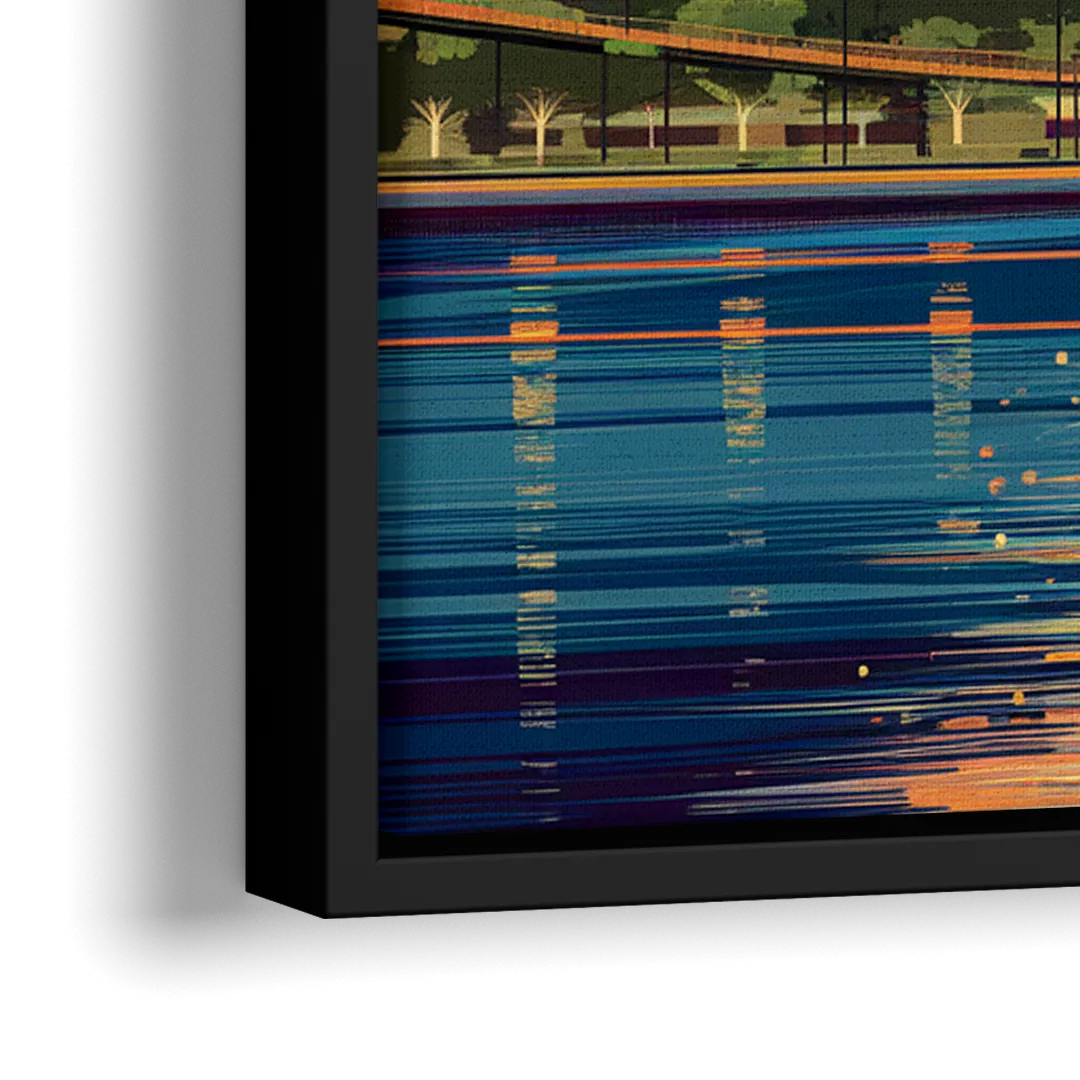 Tacoma Stadium Celebration - Close-Up Black Frame Canvas