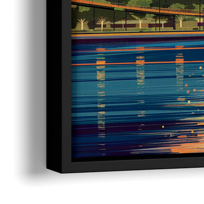 Tacoma Stadium Celebration - Close-Up Black Frame Canvas