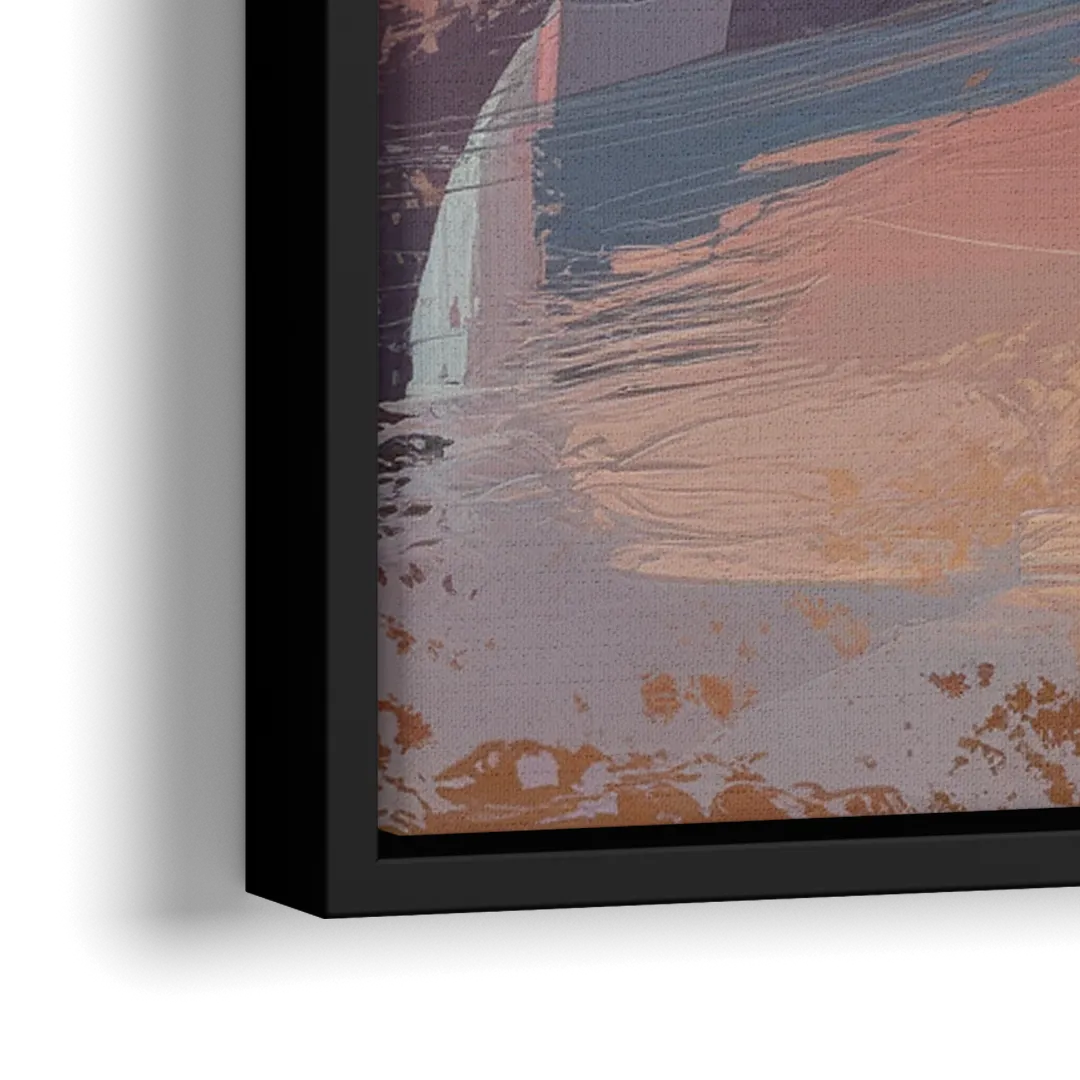 Cape May Beach Sunrise - Close-Up Black Frame Canvas