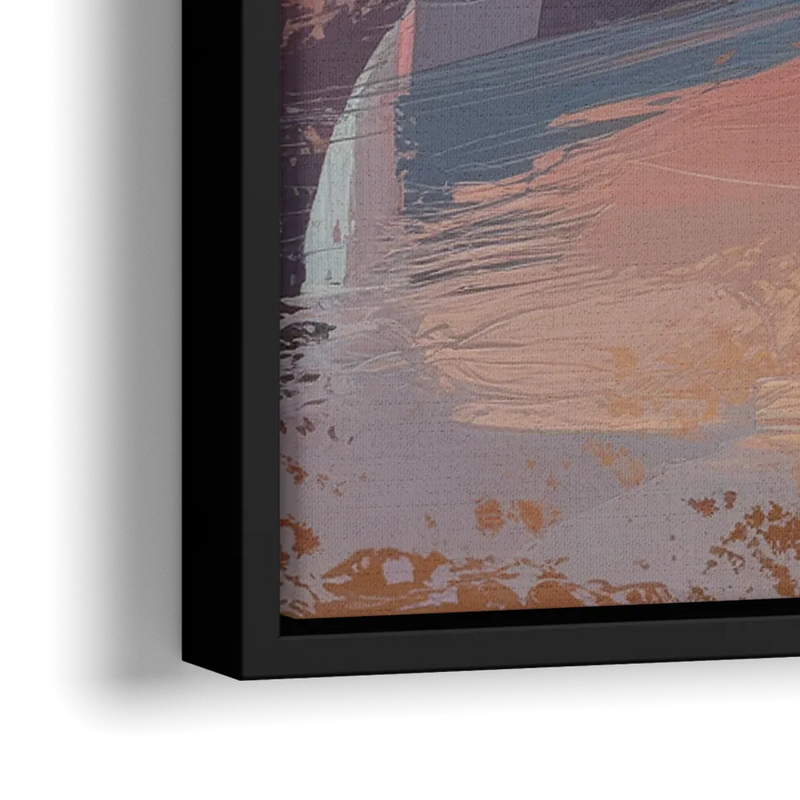 Cape May Beach Sunrise - Close-Up Black Frame Canvas