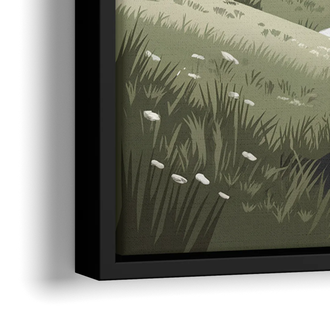 Vail Scenic Landscape - Close-Up Black Frame Canvas
