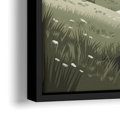 Vail Scenic Landscape - Close-Up Black Frame Canvas
